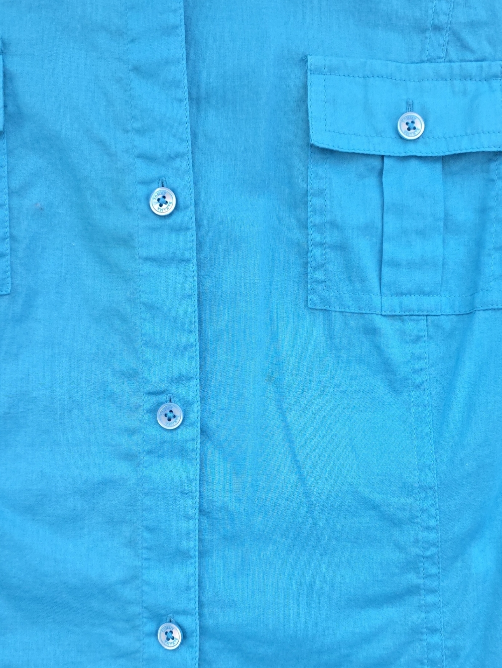 Tommy Bahama Turquoise Button-Up Shirt - Picture 5 of 9